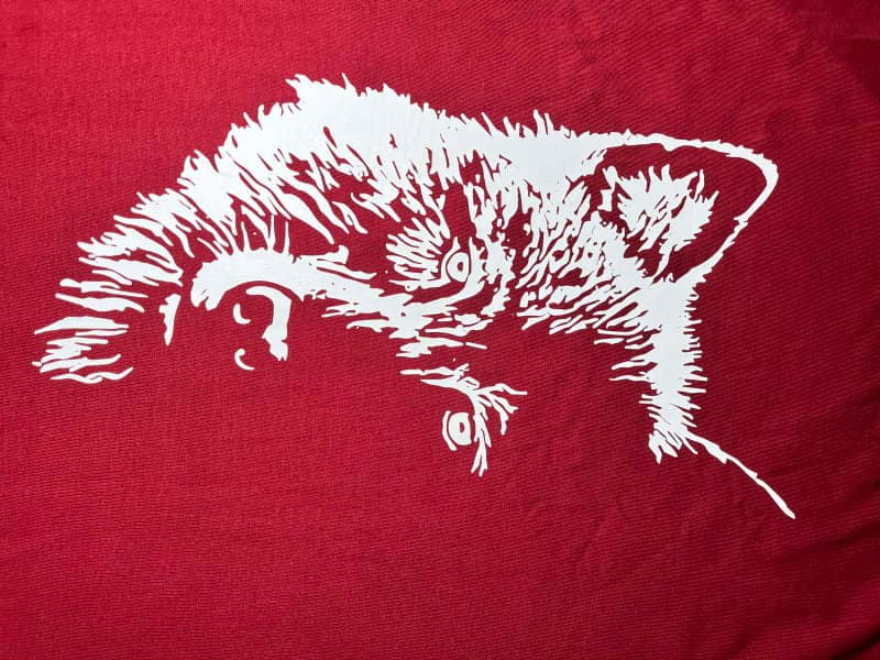 Wolf Graphic Maroon Oversized T-Shirt 3