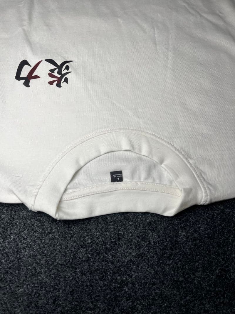 "Shadow Raven" Oversized White T-Shirt 4